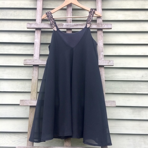 Beaded Strap Flowy Dress - Picture 4 of 4